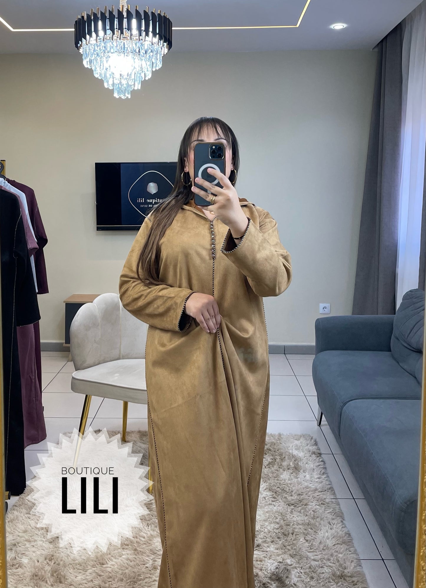 جلابة بوتشامو Djelaba Peau de chamois