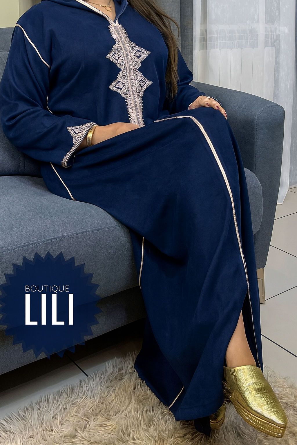 جلابة بوتشامو مغربية حرة بزواق المعلم