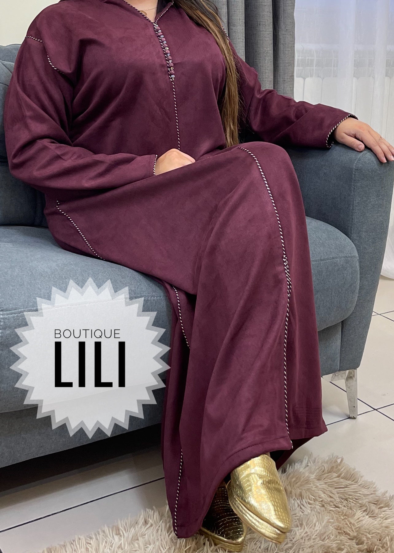 جلابة  شتوية  بوتشامو  Djelaba Peau de chamois