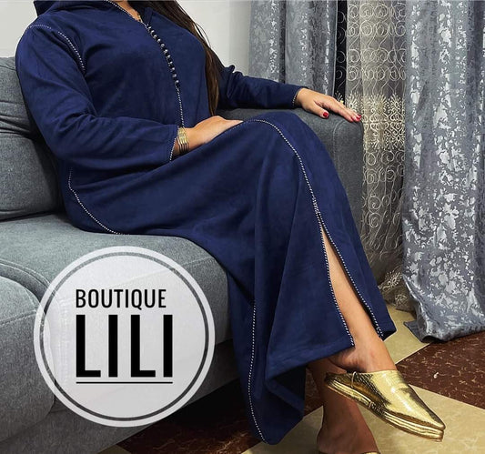 جلابة بوتشامو بالعقاد  Djelaba Peau de chamois simple