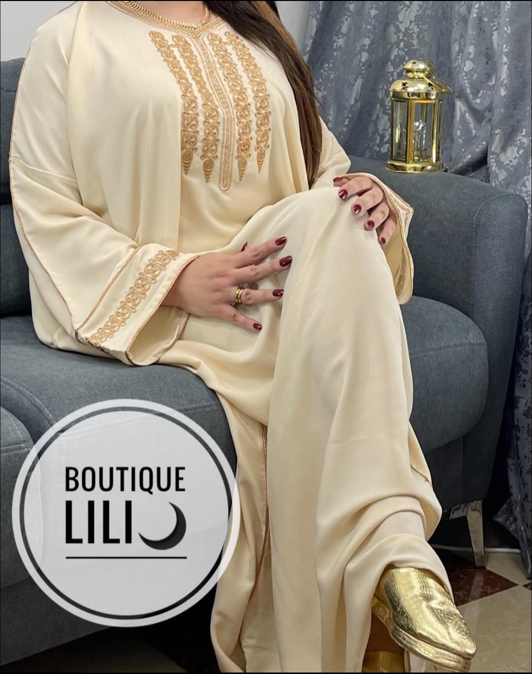 Robe caftan قطرية بالفتلة الحرة