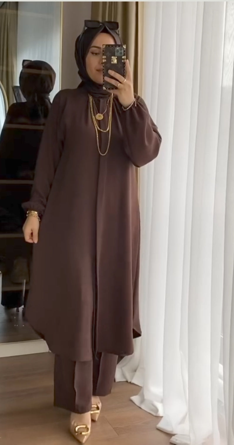 ليكات طويلة  مع سروال ستايل تركي
