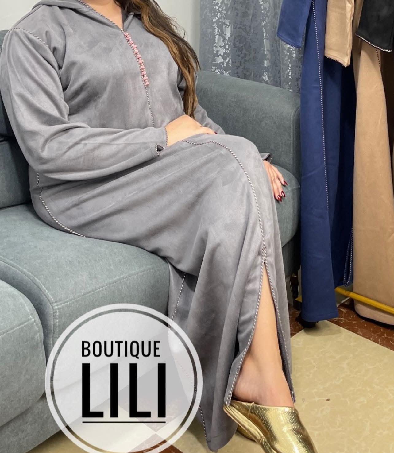 جلابة بوتشامو بالعقاد  Djelaba Peau de chamois simple