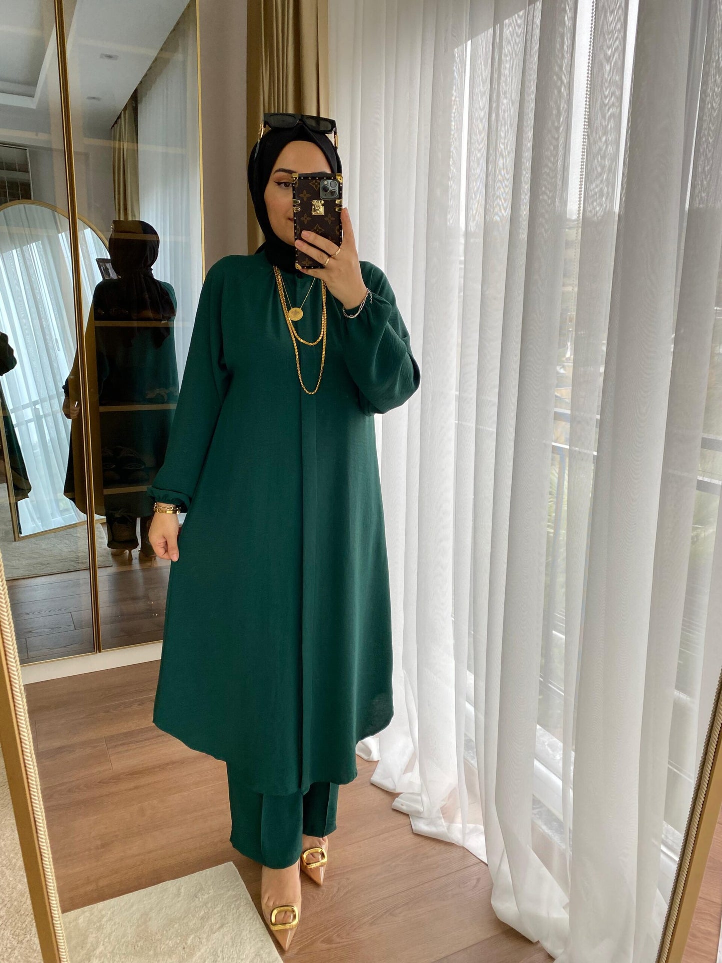 ليكات طويلة  مع سروال ستايل تركي